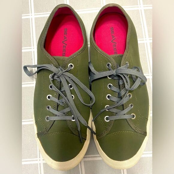 Sea Vees Army Issue Low Std Womens Sz 9 Olive Nylon Lace Up Shoes Sneakers - Picture 13 of 15